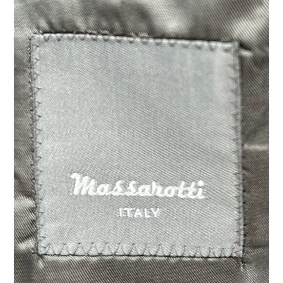 Massarotti Italy Men’s Blazer Jacket 42R Gray Wool Blend Two Button Suit Coat - Picture 4 of 12